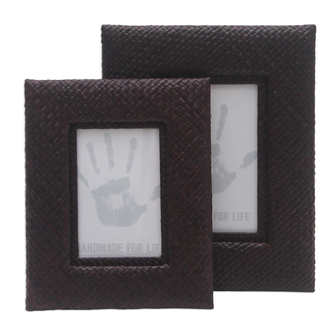Handwoven Photo Frame Set (3x5 and 4x6) - Nature's Balance