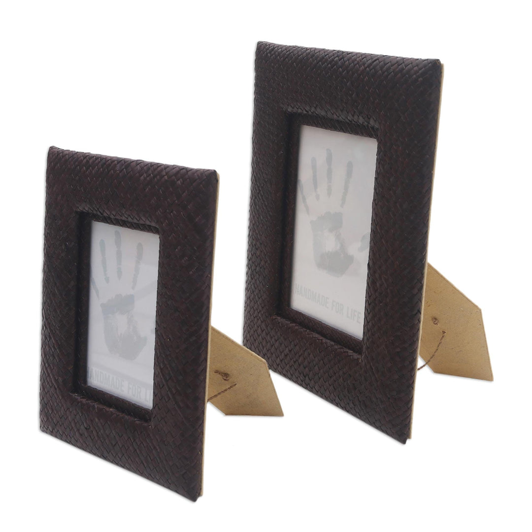Handwoven Photo Frame Set (3x5 and 4x6) - Nature's Balance