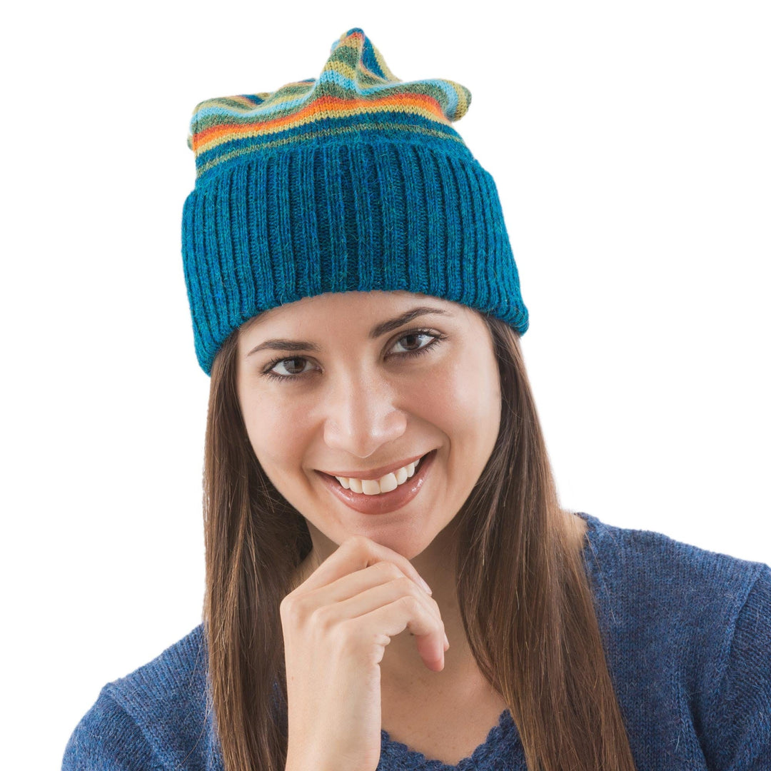 100% alpaca hat - Andean Sunrise