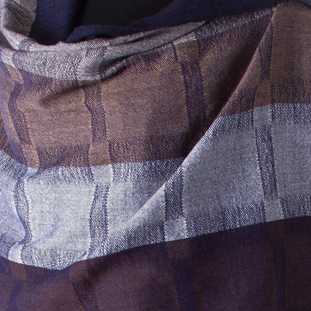 Alpaca Wool Hand Woven Shawl - Nazca Night