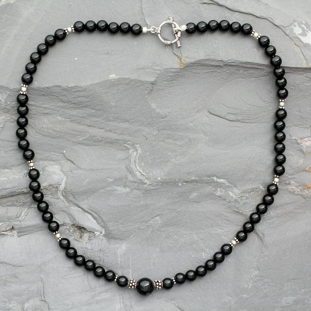Onyx strand necklace - Kerala Night