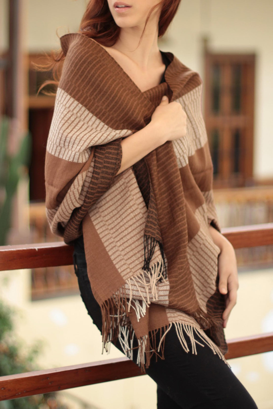 100% alpaca shawl - Huancayo Intensity