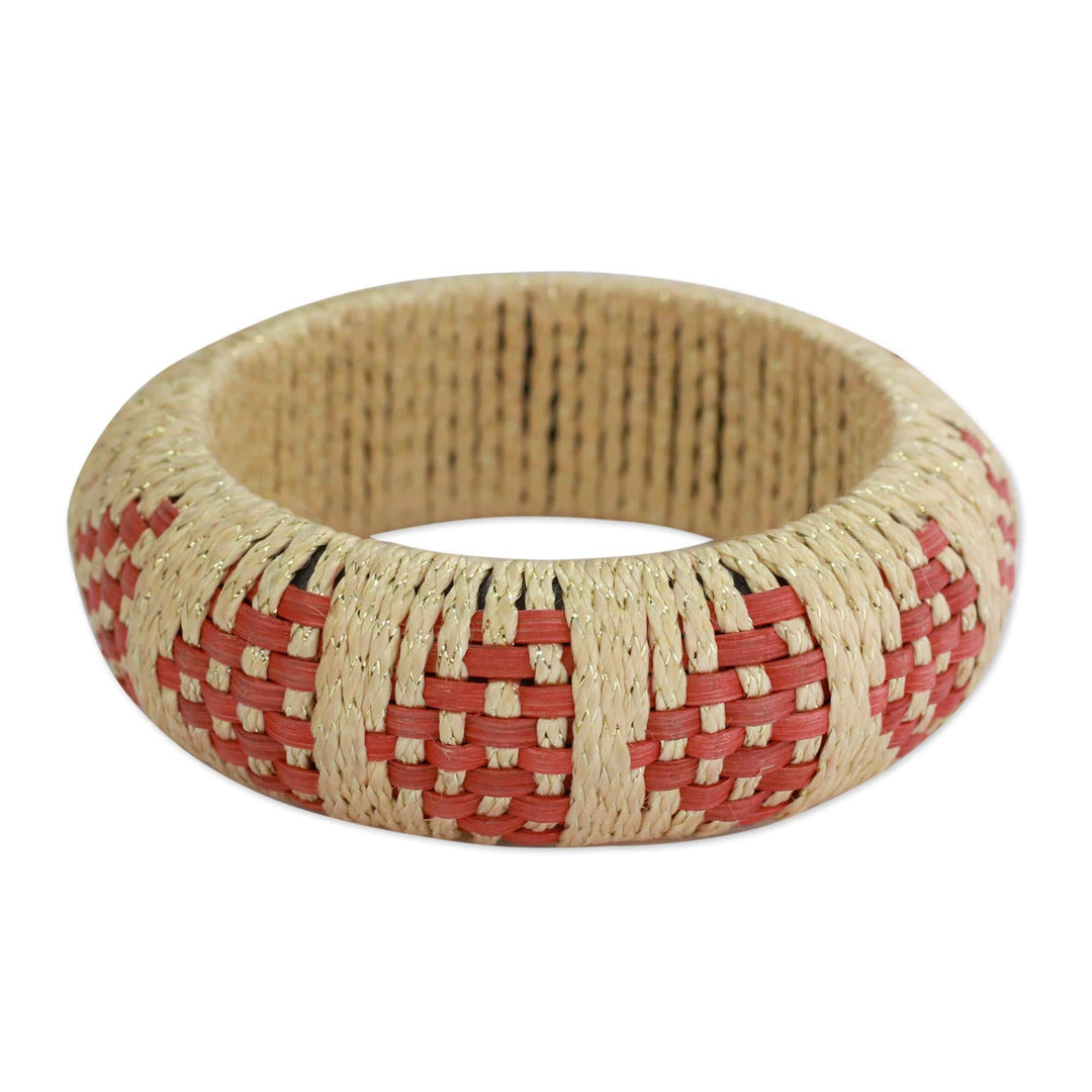 Handmade Rattan Bangle Bracelet - Ginger Arrows