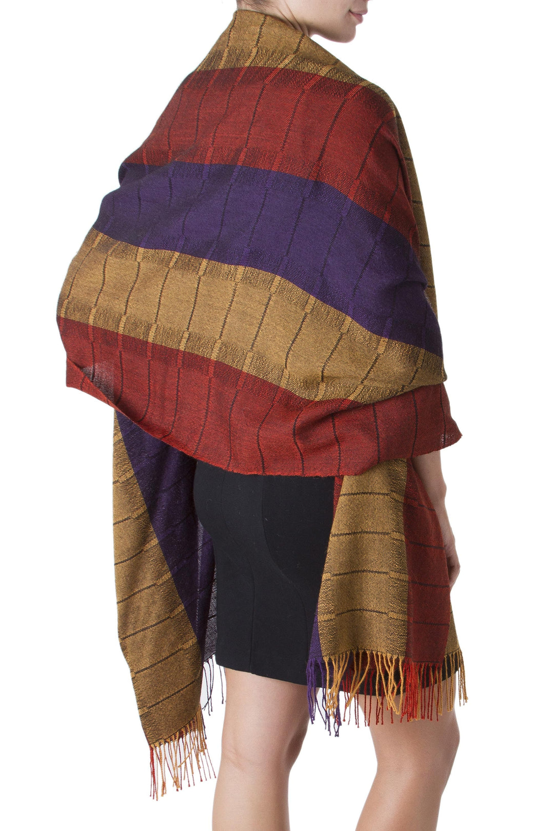 100% alpaca shawl - Dahlias of Tarma
