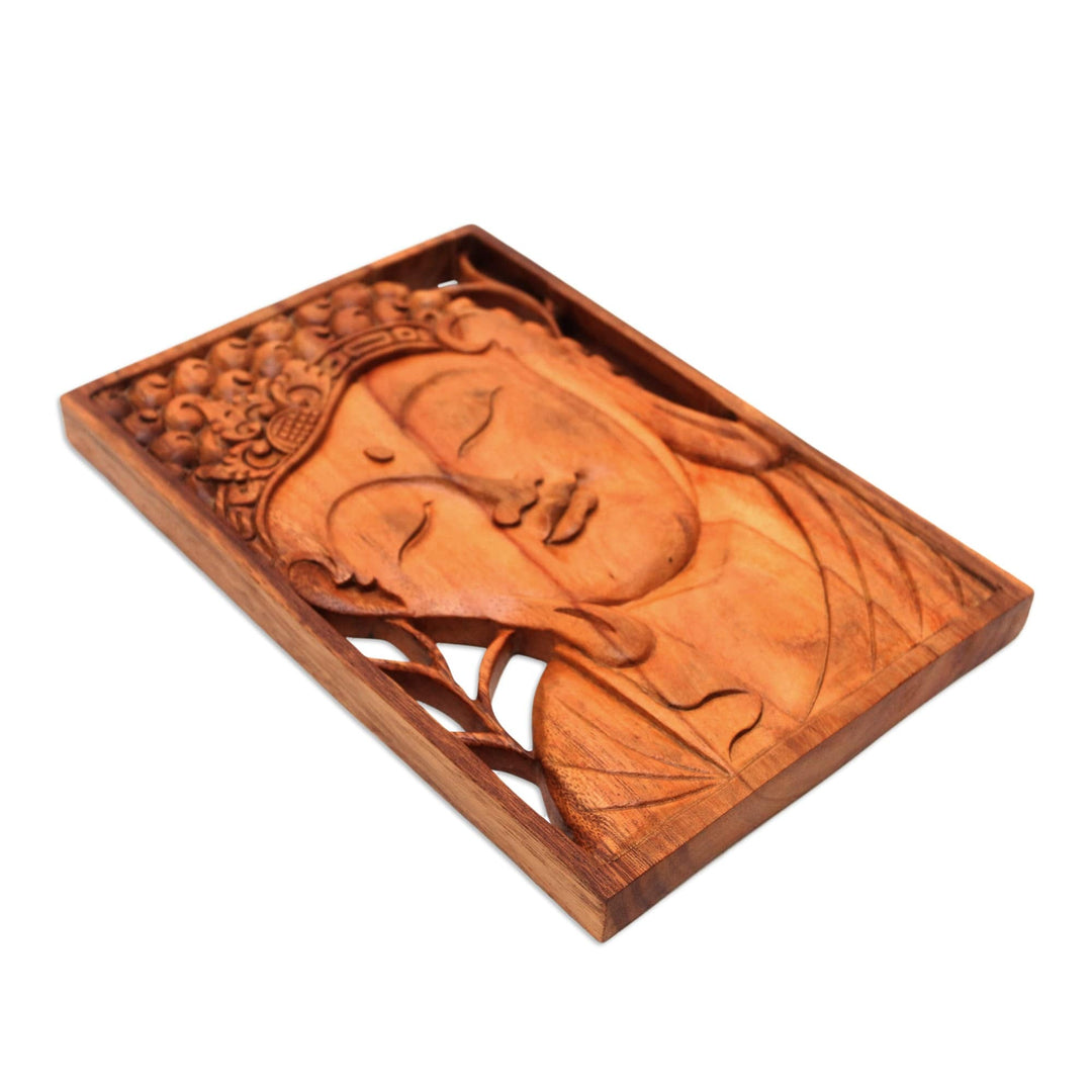 Buddha Portrait Balinese Relief Panel - Young Buddha
