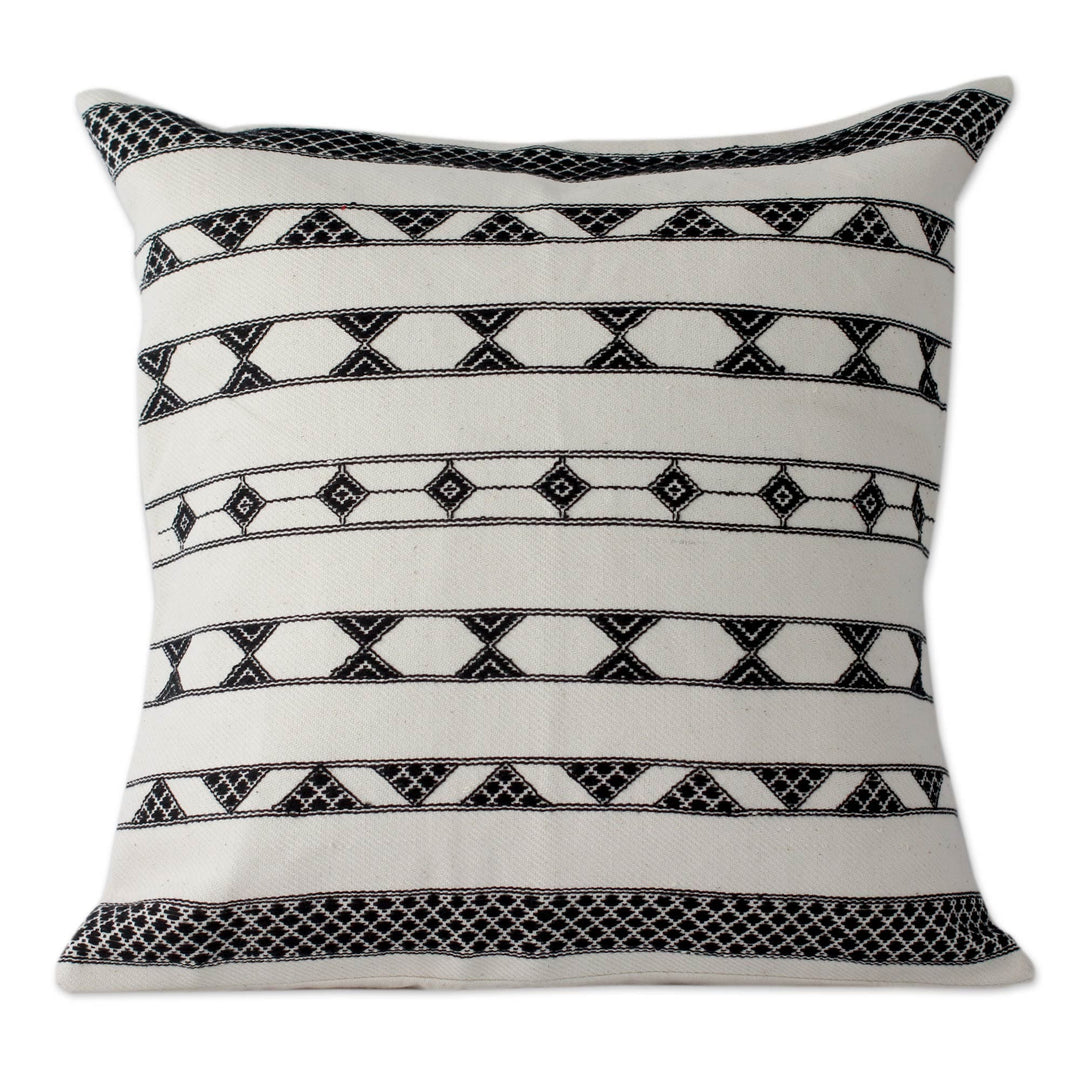 Hand Crafted Cotton Patterned Cushion Cover (Pair) - Desert Geometry