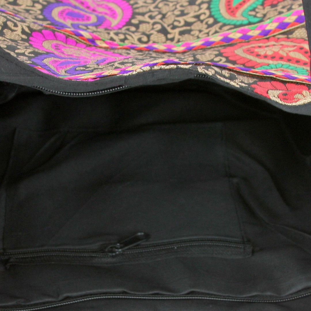 Colorful Paisley Brocade Handbagn Artisan - Double Paisley