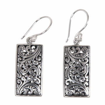 Sterling Silver Artisan Handcrafted Balinese Earrings - Fern Goddess