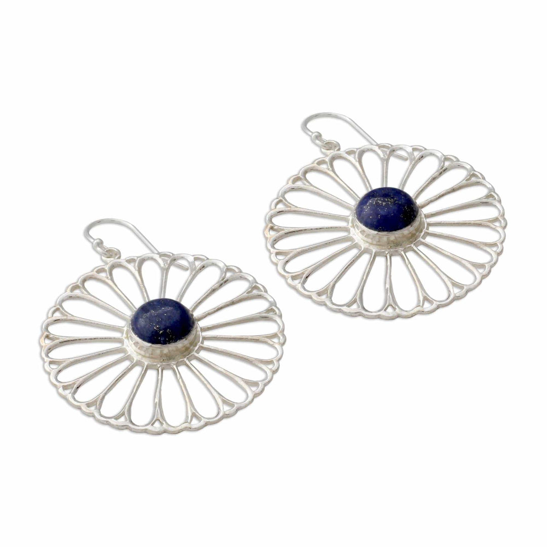 Handmade Lapis Lazuli Dangle Earrings - Morning Rays