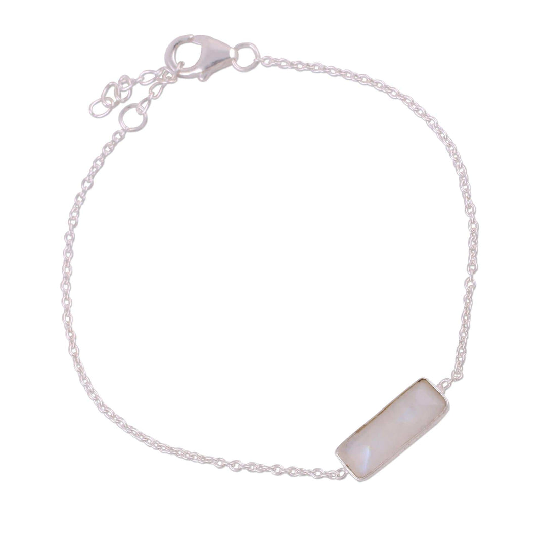 Rainbow Moonstone Pendant Bracelet - Elegant Prism