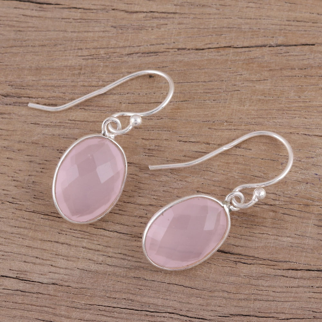 Faceted Rose Quartz Earrings Totaling 12 Carats - Bashful Rose