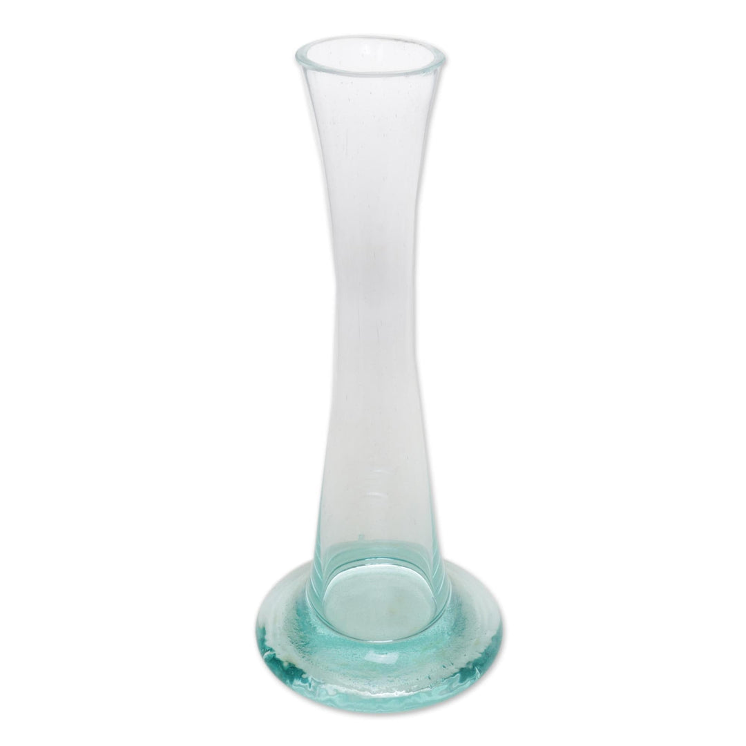 Blown Glass Cylindrical Tube Vase Handcrafted in Bali - Through You