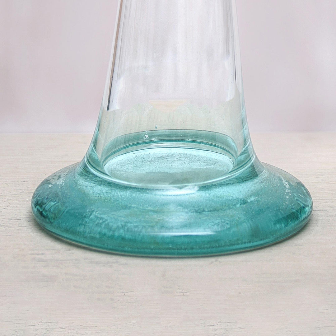 Blown Glass Cylindrical Tube Vase Handcrafted in Bali - Through You