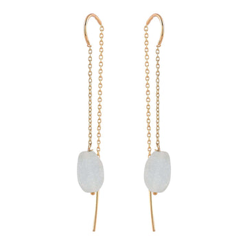 Handmade 22k Gold Plated Sterling Silver Aquamarine Earrings - Bright Bulbs