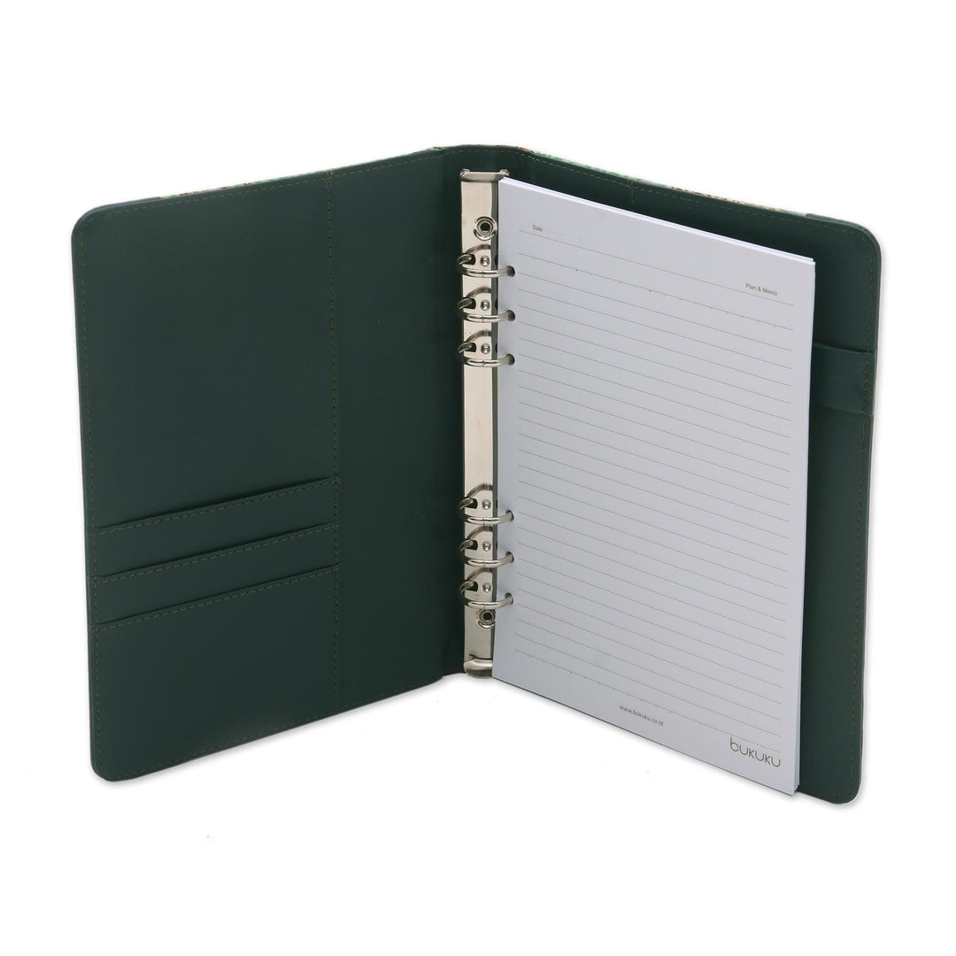 Handmade Batik Cotton Planner in Blue from Indonesia - Writer's Eden