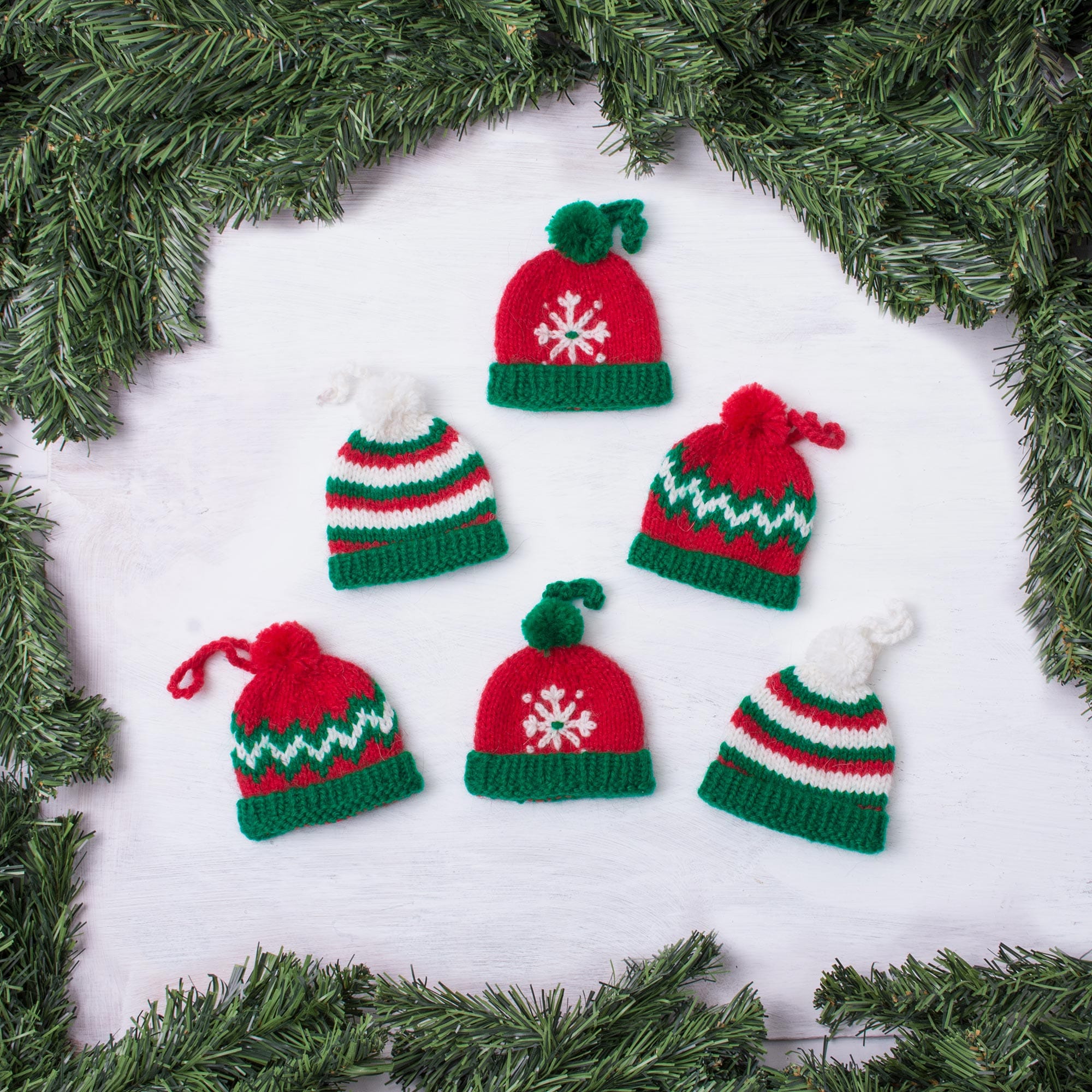 Hand Crocheted Christmas Themed Ornaments Set of 6 Sweet Christmas GlobeIn