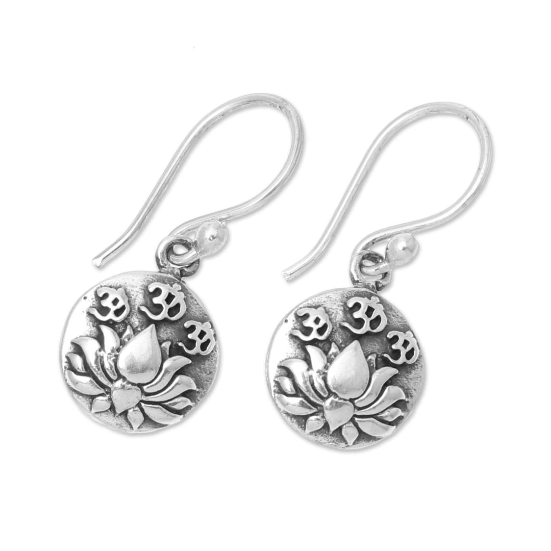 Sterling Silver Lotus Dangle Earrings - Divine Lotus
