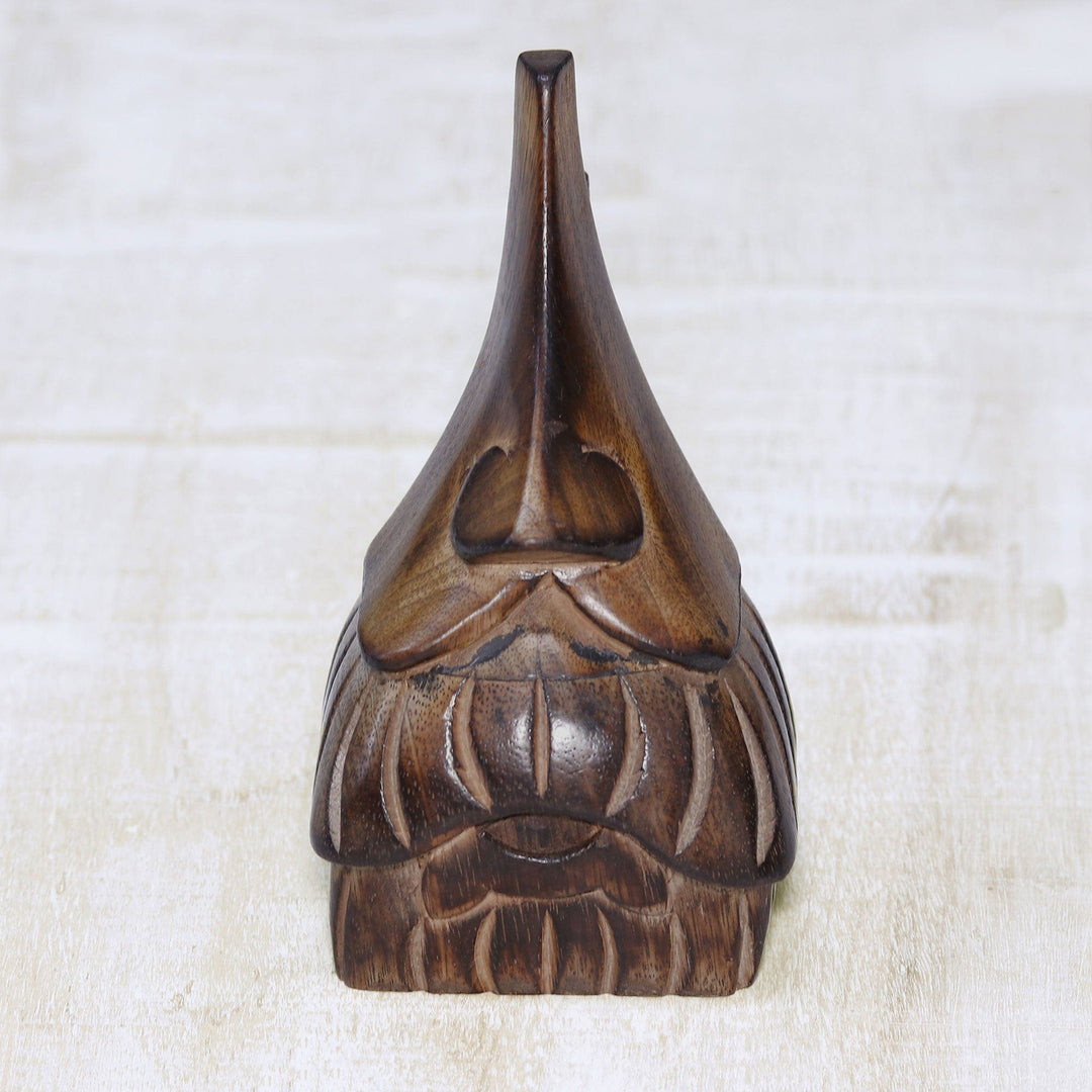 Whimsical Mustached Face Mango Wood Eyeglasses Holder - Mustachio