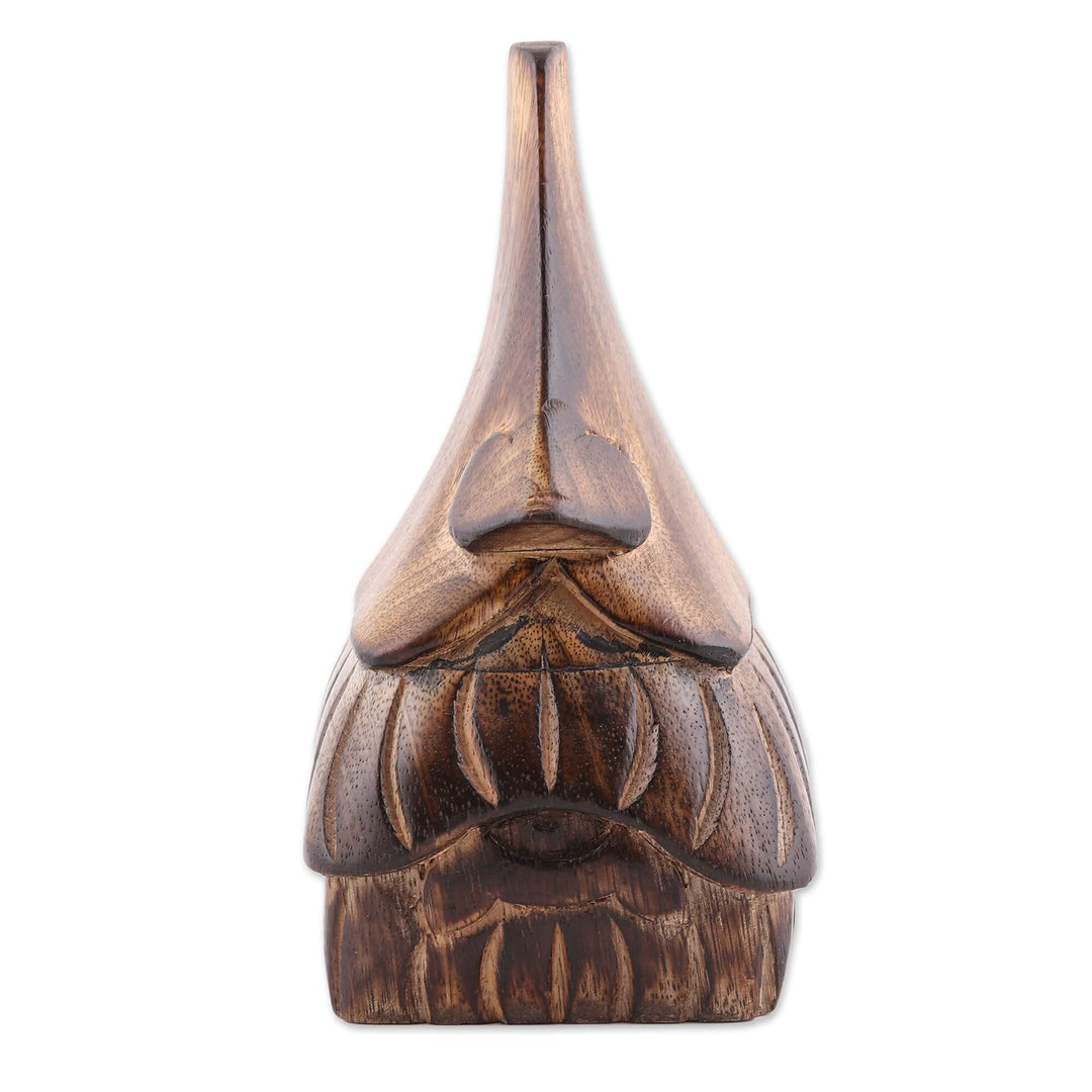 Whimsical Mustached Face Mango Wood Eyeglasses Holder - Mustachio