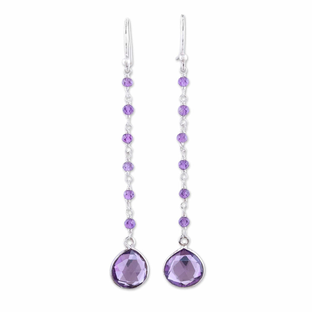 8-Carat Amethyst Dangle Earrings - Morning Drops
