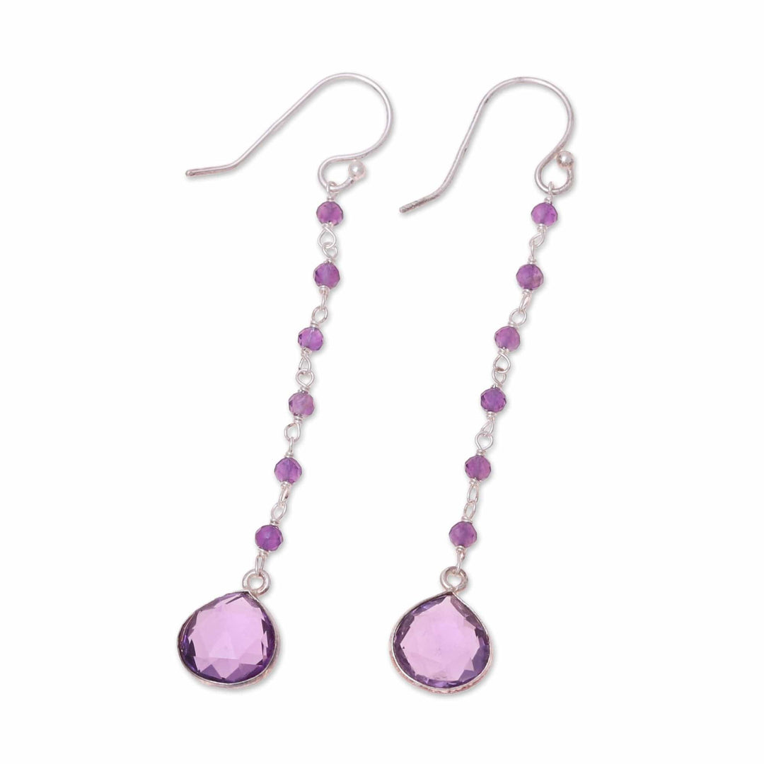 8-Carat Amethyst Dangle Earrings - Morning Drops
