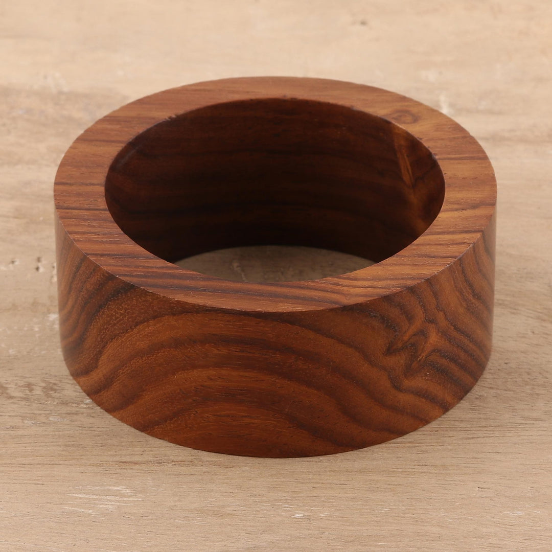 Natural Mango Wood Bangle Bracelet - Natural Grain