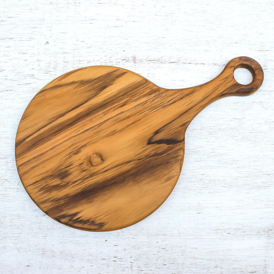 Circular Teak Wood Cutting Board Crafted in Thailand - Cook with Passion