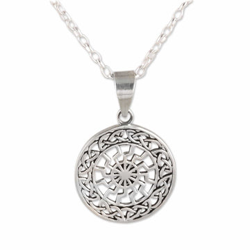 Celtic Pattern Sterling Silver Pendant Necklace - Celtic Chakra