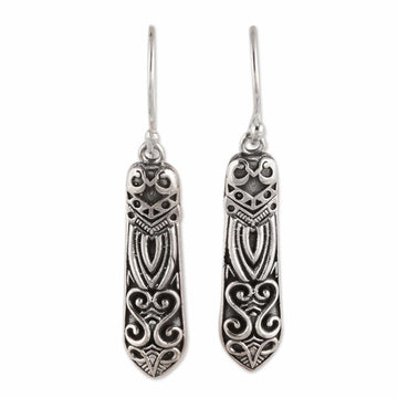 Patterned Sterling Silver Dangle Earrings - Creative Patterns