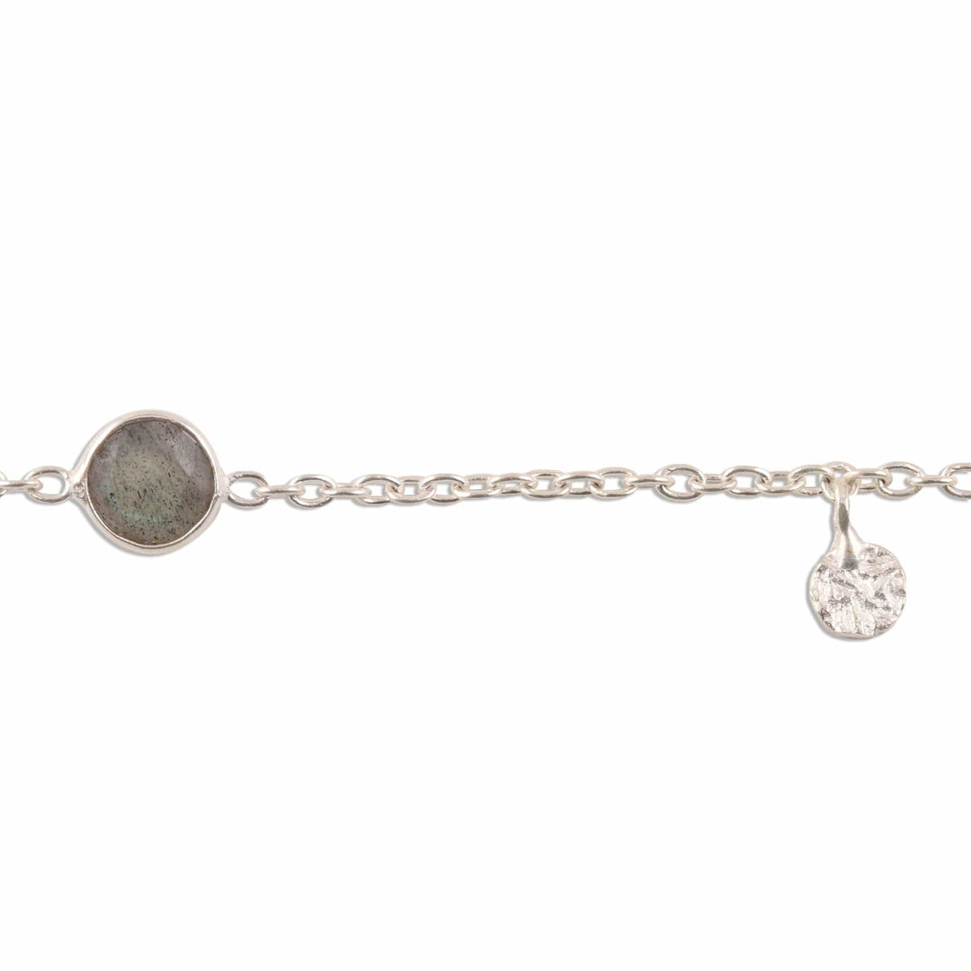 Labradorite Charm Bracelet - Cool Aurora