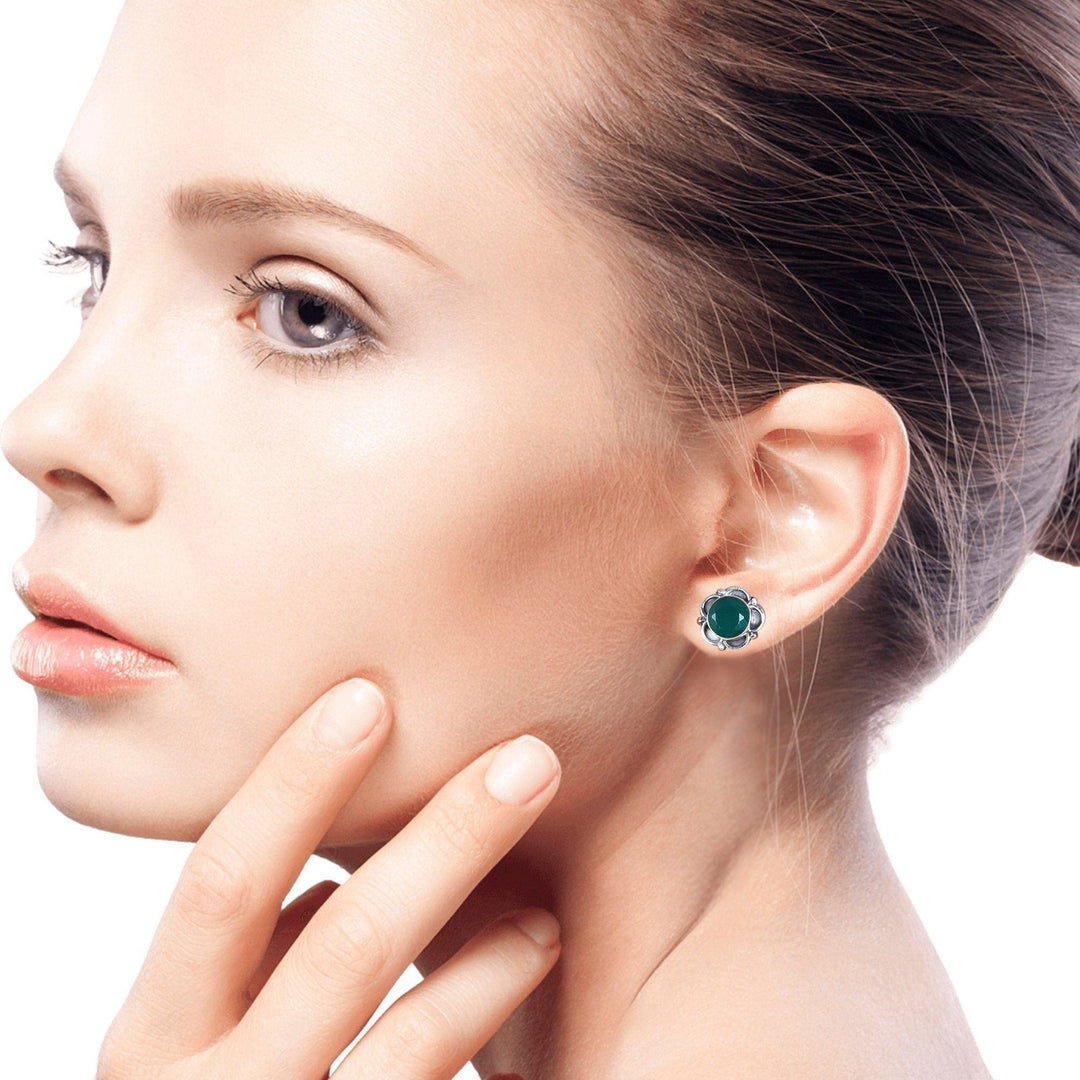 Artisan Crafted Multi-Gemstone Stud Earrings (Set of 7) - Everyday Pairs