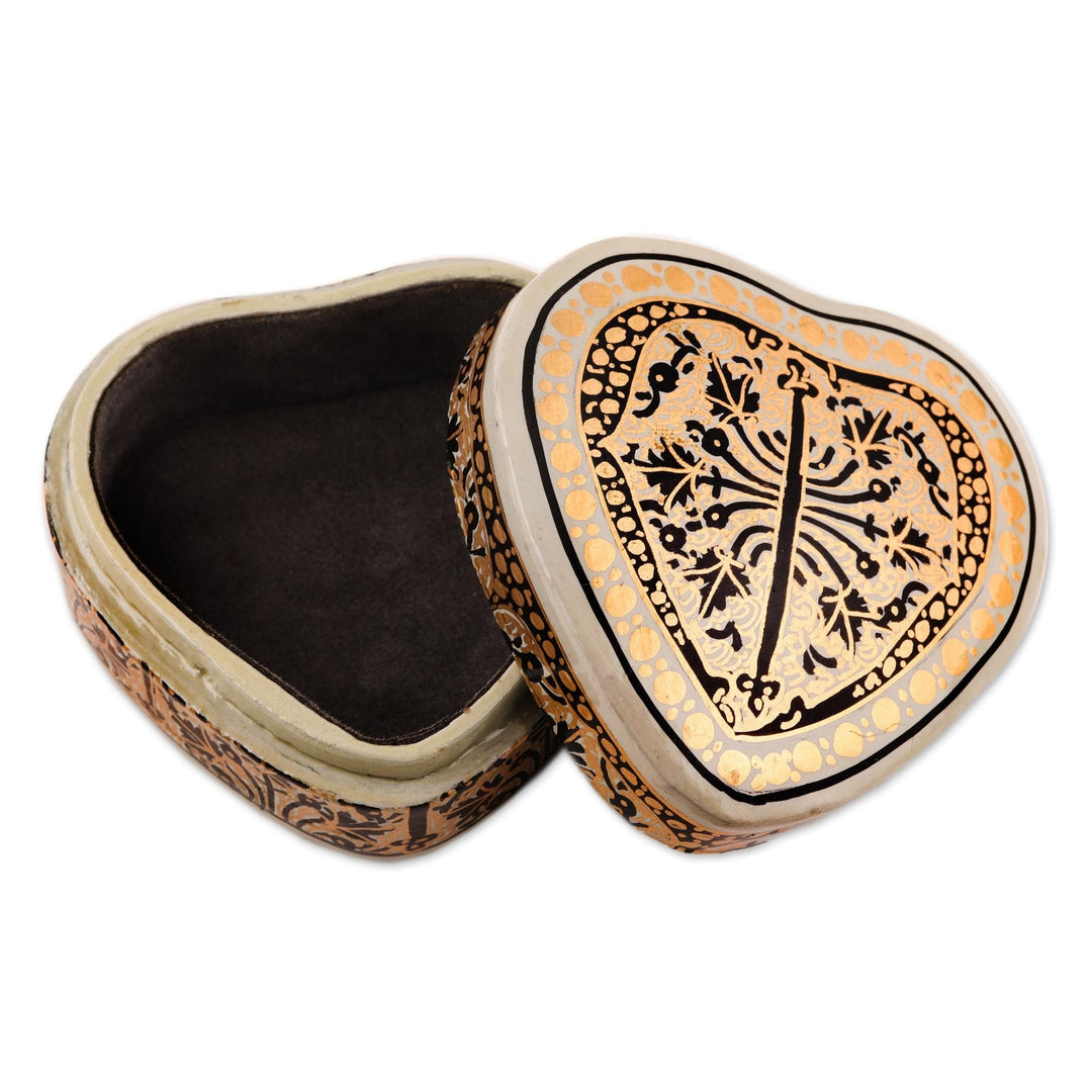 Heart-Shaped Hand Painted Decorative Box - Srinagar Heart