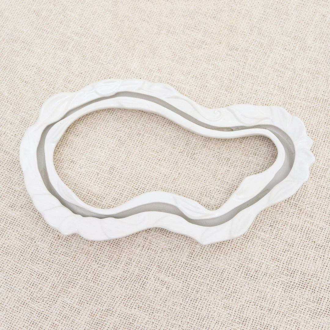 Freeform White Ceramic Blossom Vase - Living Flow in White