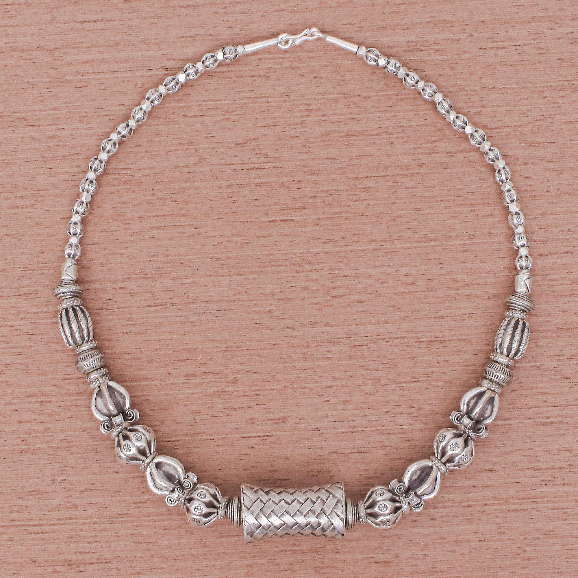 950 Karen Hill Tribe Silver Bead Necklace - Tribal Karen – GlobeIn