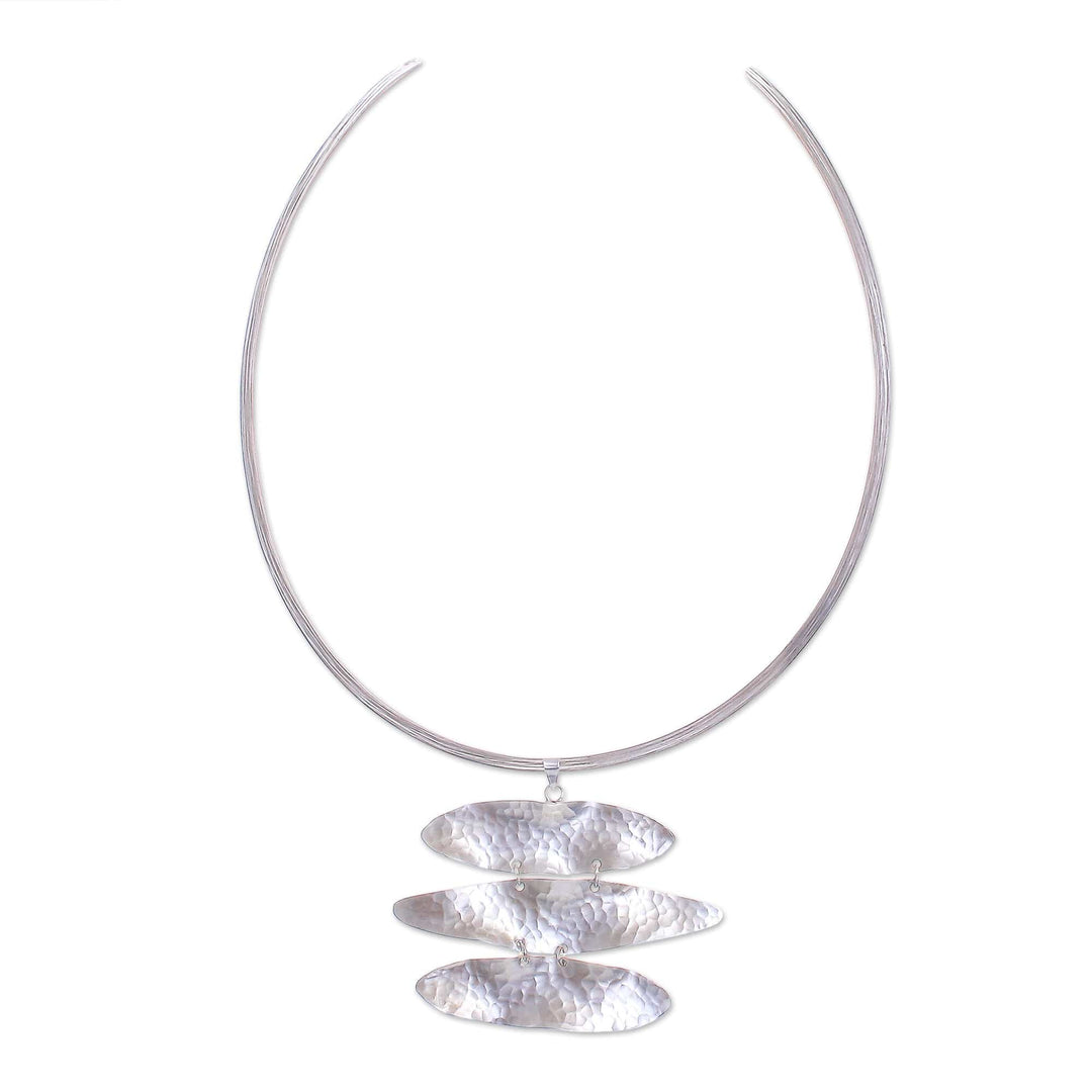 Handmade Sterling Silver Collar Necklace from Thailand - Lucky Silver