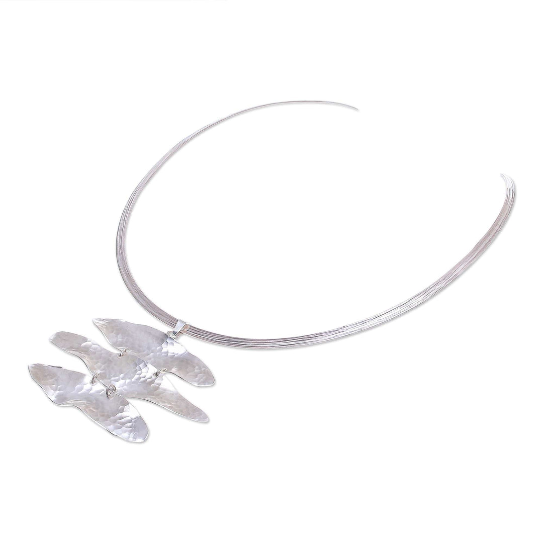 Handmade Sterling Silver Collar Necklace from Thailand - Lucky Silver