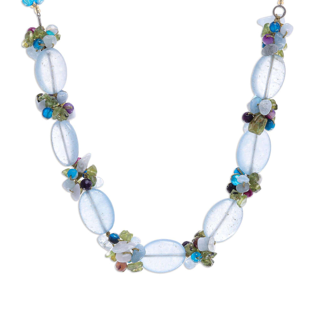 Hand Threaded Multi-Gemstone Beaded Necklace - Mermaid Treasure
