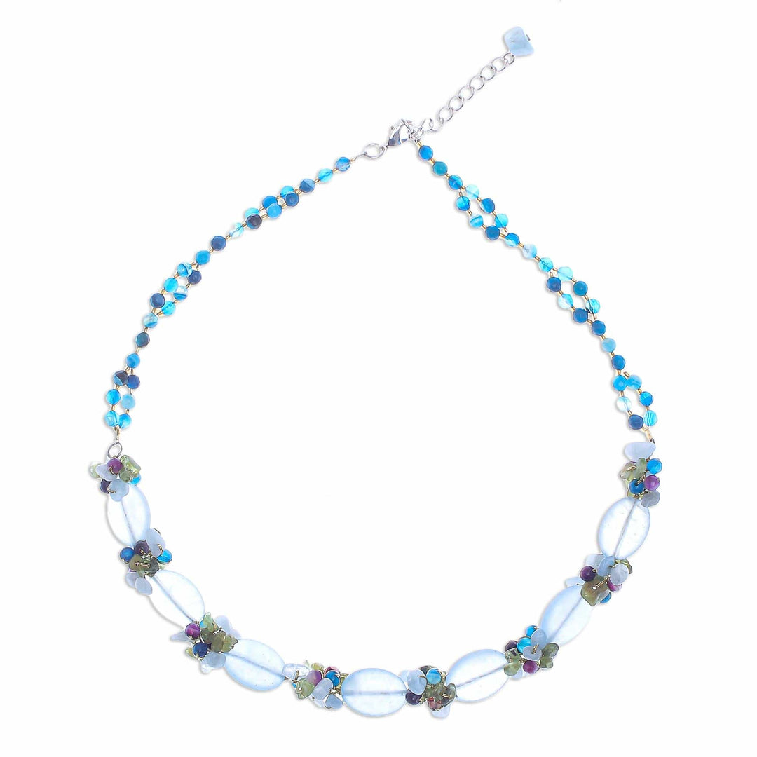 Hand Threaded Multi-Gemstone Beaded Necklace - Mermaid Treasure