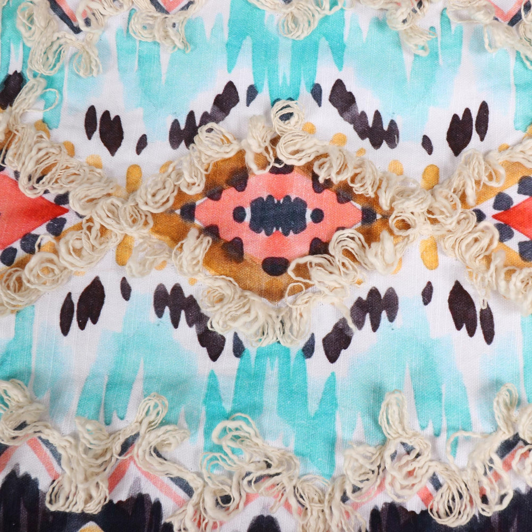 Geometric-Patterned Cotton Table Linen Set (Set for 4) - Sunset Shores