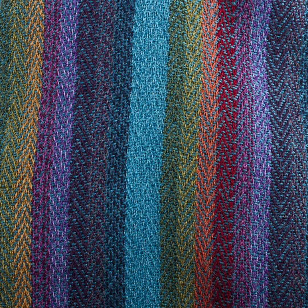 Multicolored 100% Alpaca Scarf - Vibrant Colors
