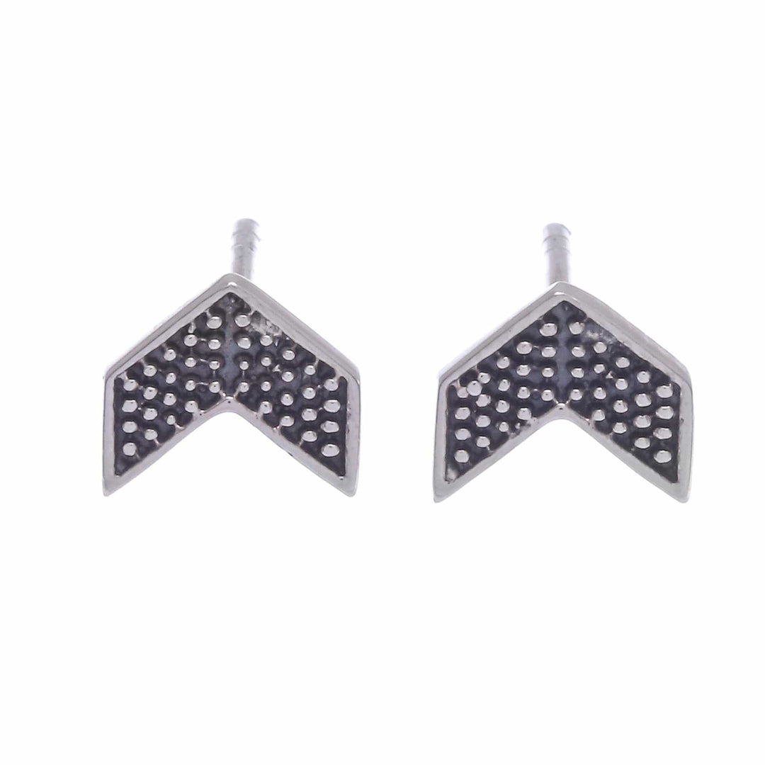 Artisan Made Sterling Silver Stud Earrings (Set of 3) - Weekday Trio