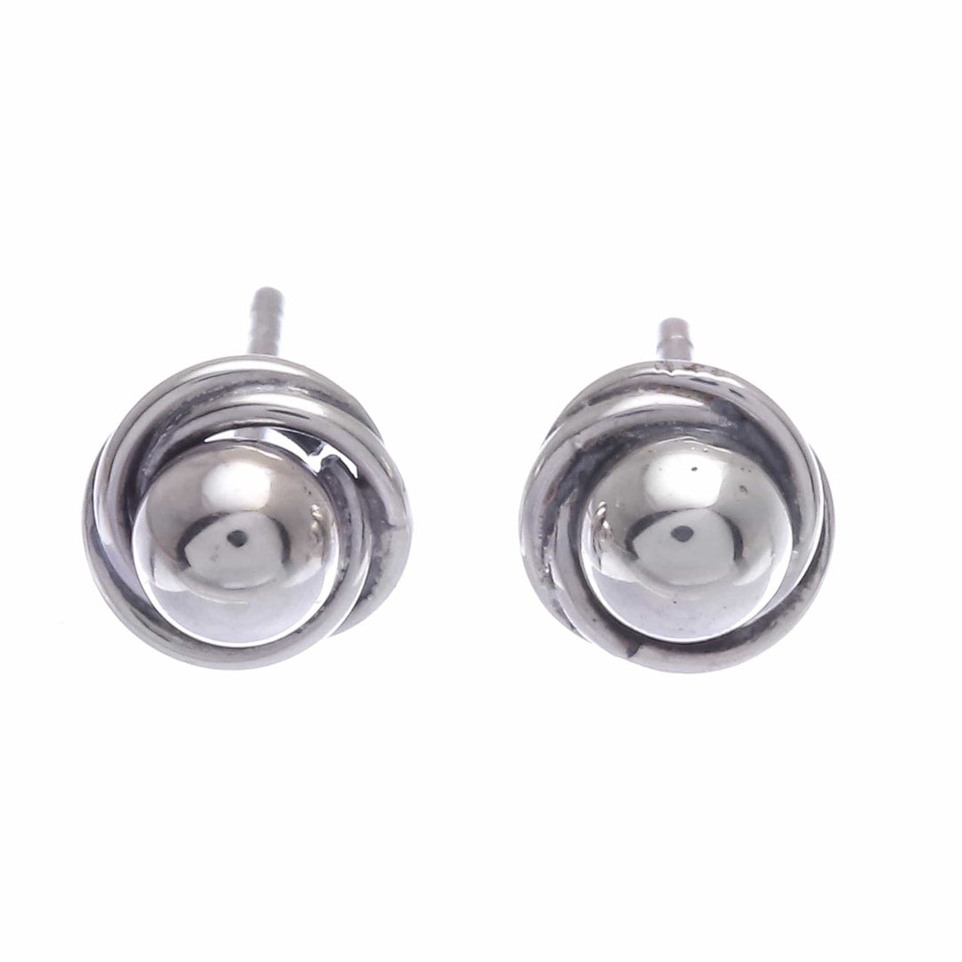 Artisan Made Sterling Silver Stud Earrings (Set of 3) - Weekday Trio