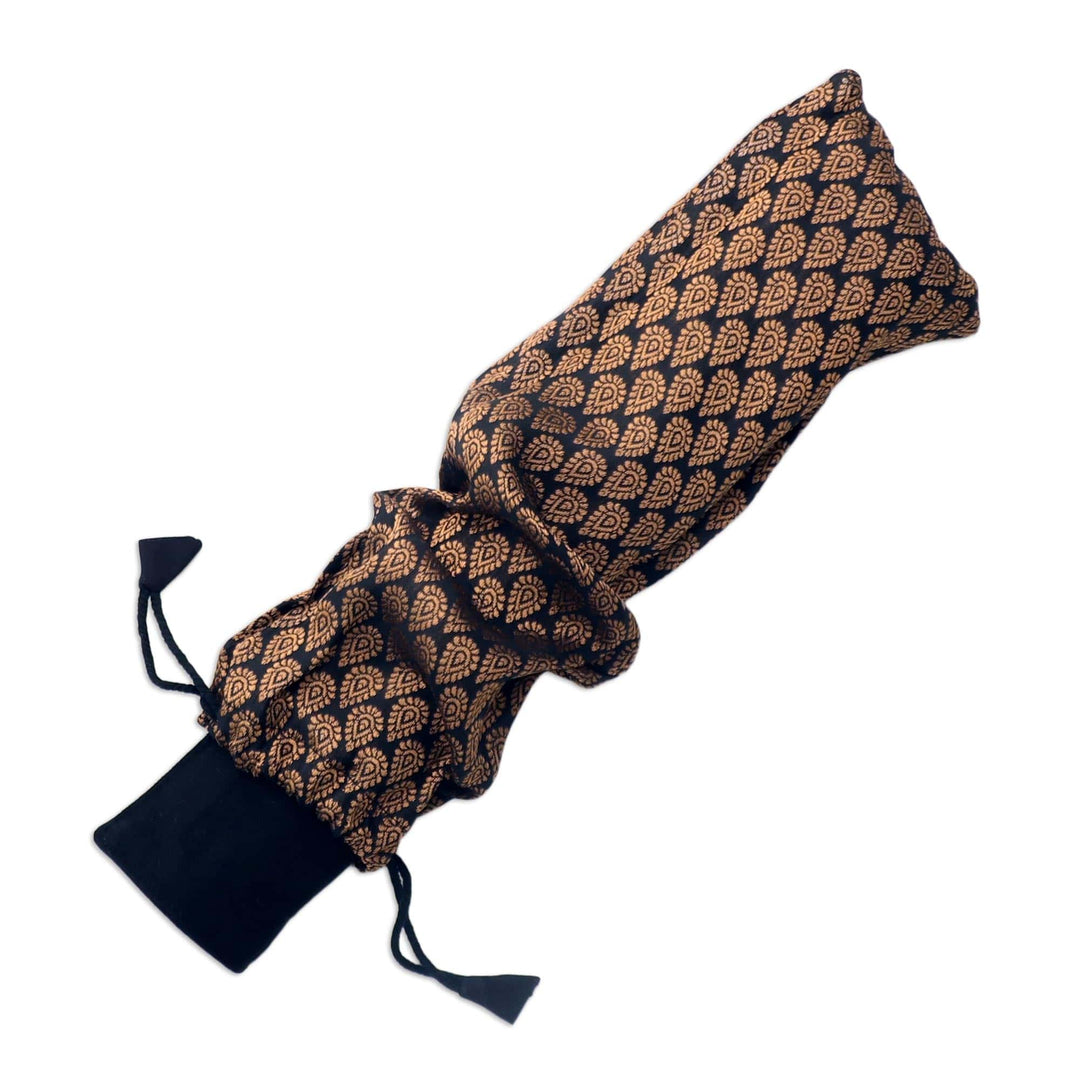 Canvas Backgammon Set with Embroidery - Ganga Star in Taupe