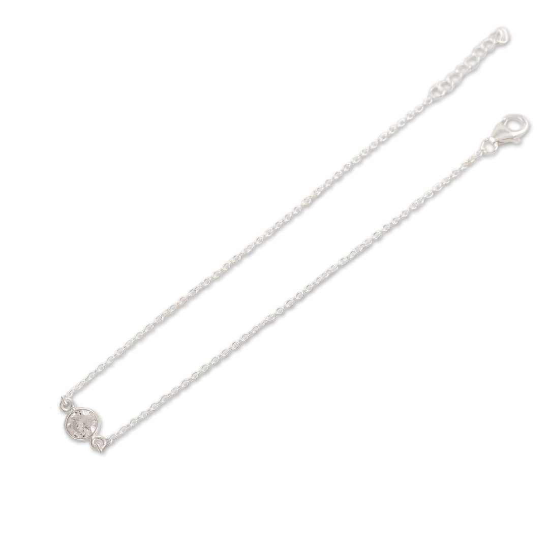 Cubic Zirconia and Sterling Silver Anklet - Moon Sparkle