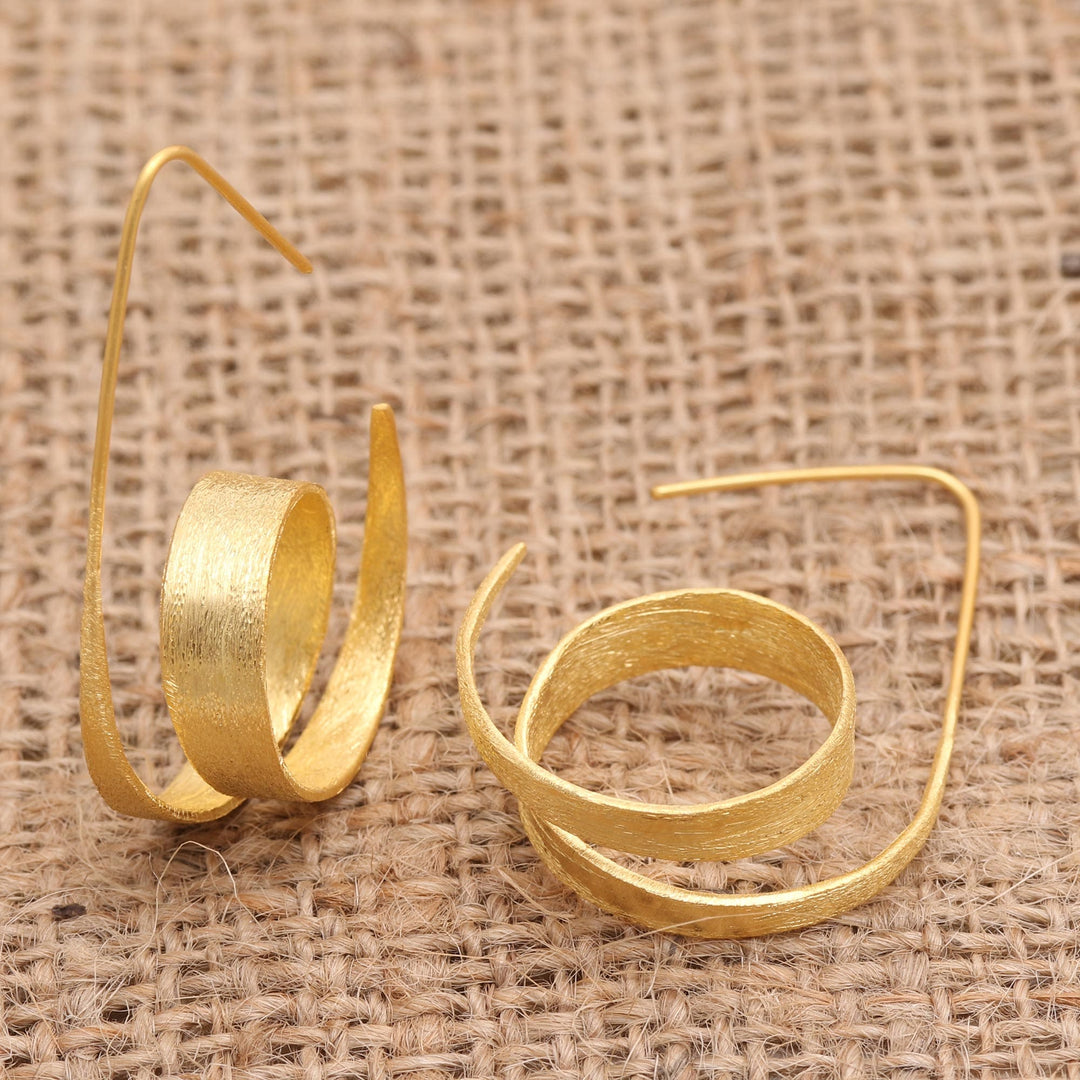 Gold-Plated Sterling Silver Drop Earrings - Love Myself