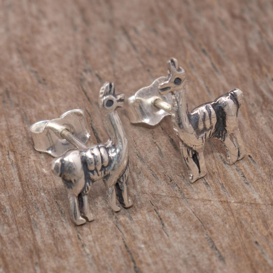950 Silver Llama Earrings - Llama Trek