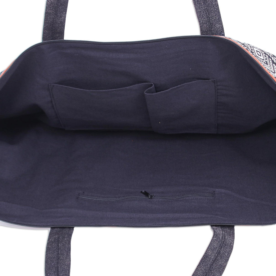 Thai Cotton Blend and Leather Yoga Mat Bag - Daily Workout