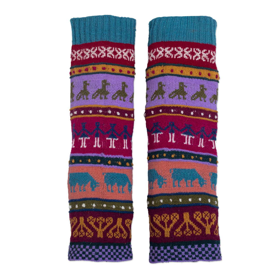 Handmade Wool Knit Legwarmers - Qanchi Dance