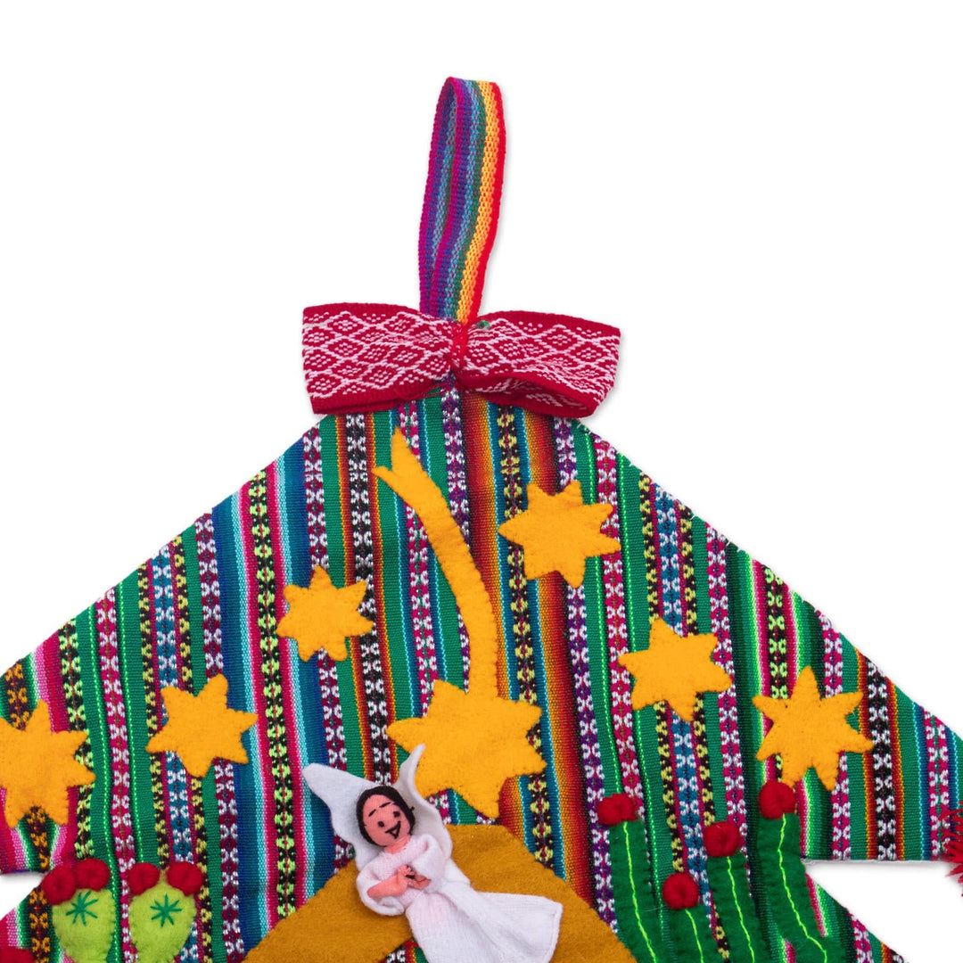 Andean Christmas Tree Wall Hanging - Nativity Tree