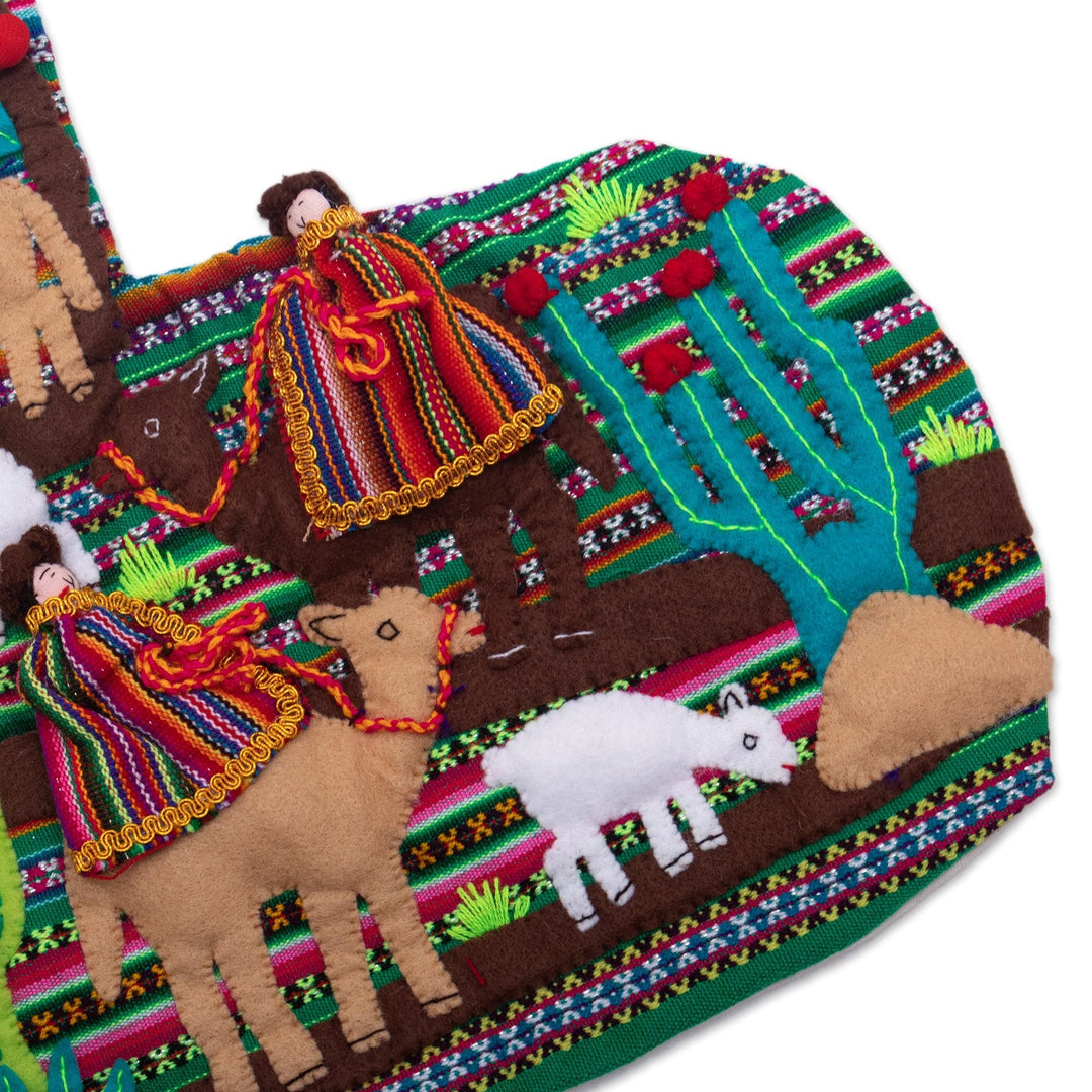 Nativity-Themed Christmas Stocking - Journey to the Manger